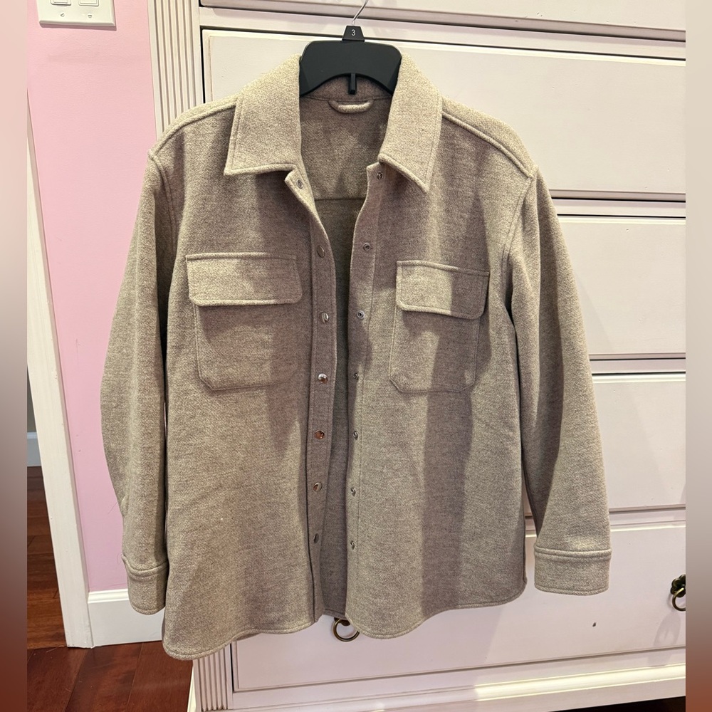And other stories oatmeal shirt jacket